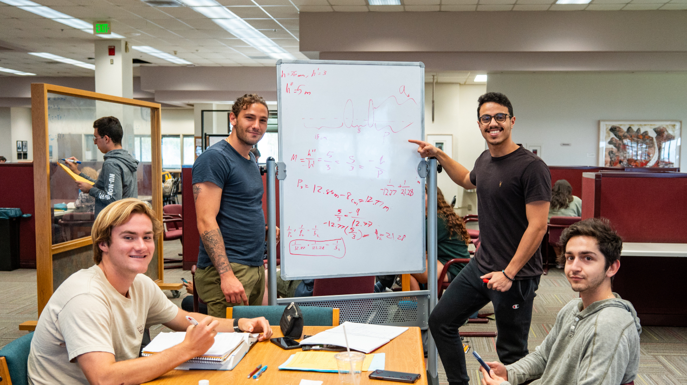 Students Studying in Library